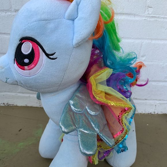 Build A Bear Workshop My Little Pony light blue Plush with rainbow - Picture 2 of 2